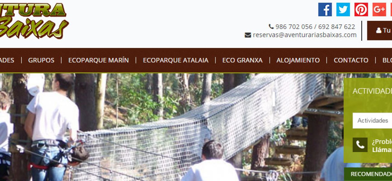 Programación web a medida Aventura Rías Baixas