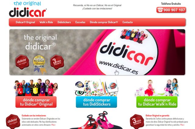 Diseño y optimización de imagen web corporativa de la empresa Didicar. 