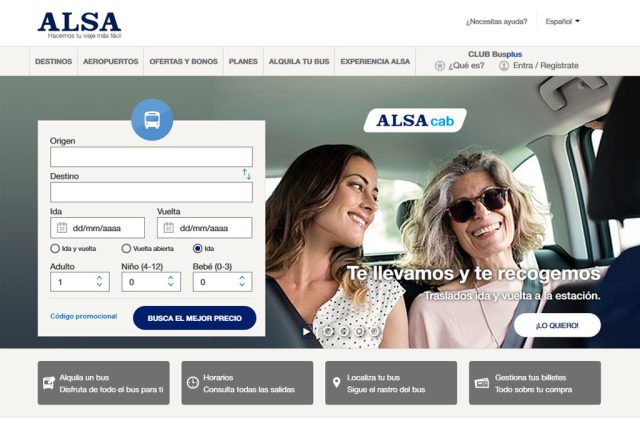 Campaña de marketing en google adwords y bing para Autobuses Alsa