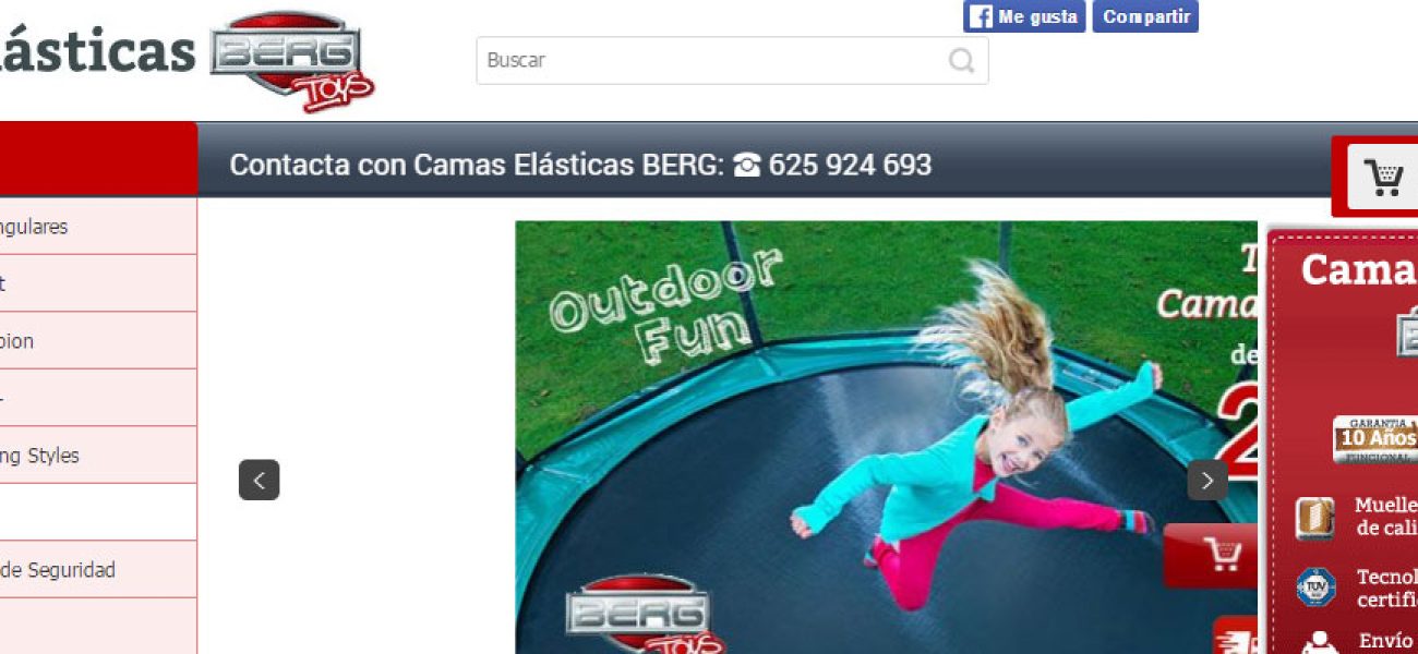 Renovación web de Camas Elásticas Berg