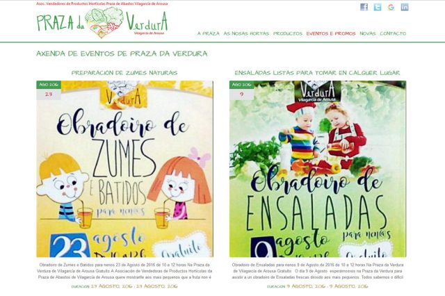 Creación con plugins de apartado de eventos con calendario