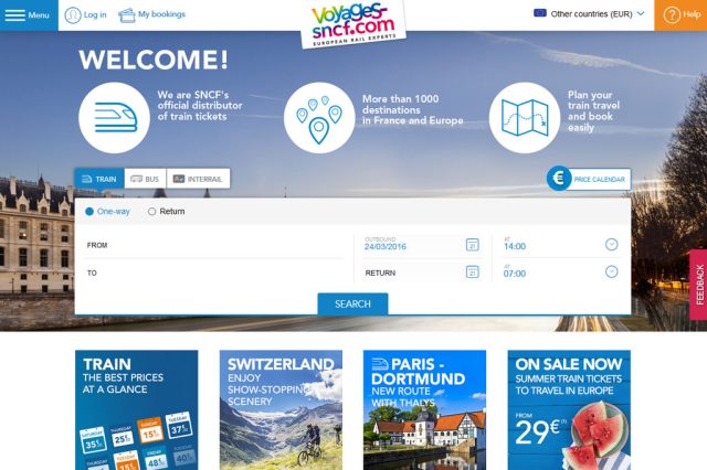 Campaña SEM de venta de billetes de tren para TGV Europe