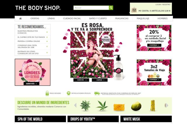 Campaña de publicidad online mediante banners para The Body Shop